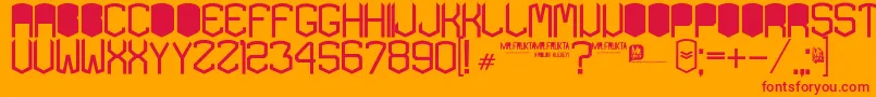 KardonBlack Font – Red Fonts on Orange Background