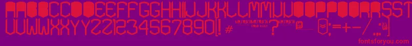 フォントKardonBlack – 紫の背景に赤い文字