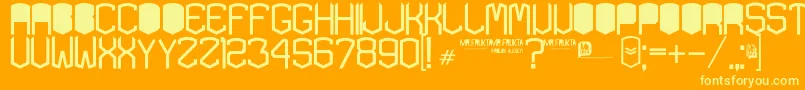 Шрифт KardonBlack – жёлтые шрифты на оранжевом фоне