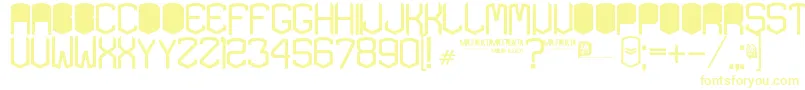 KardonBlack Font – Yellow Fonts on White Background