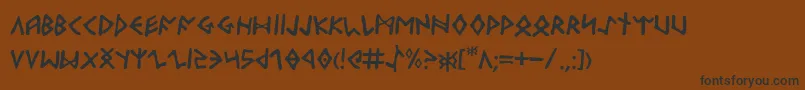 Odinson-Schriftart – Schwarze Schriften auf braunem Hintergrund