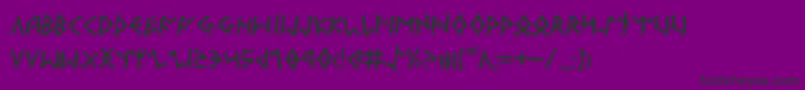 Odinson-fontti – mustat fontit violetilla taustalla