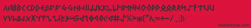 Odinson Font – Black Fonts on Red Background