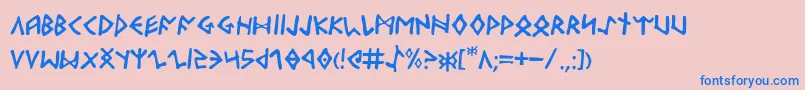 Odinson Font – Blue Fonts on Pink Background