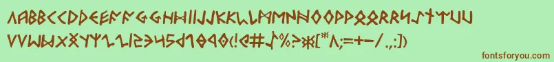 Odinson Font – Brown Fonts on Green Background