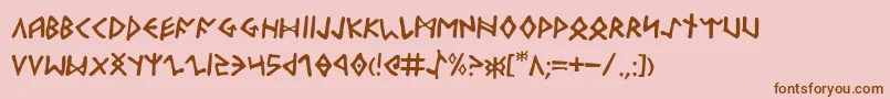 Odinson Font – Brown Fonts on Pink Background