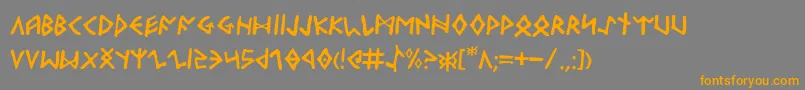 Odinson Font – Orange Fonts on Gray Background