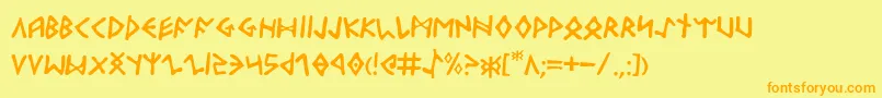 Odinson Font – Orange Fonts on Yellow Background