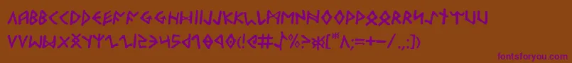Odinson Font – Purple Fonts on Brown Background