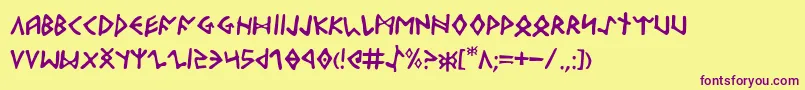 Odinson Font – Purple Fonts on Yellow Background
