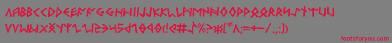 Odinson Font – Red Fonts on Gray Background