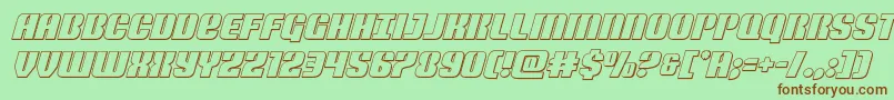 Nightwraithoutital Font – Brown Fonts on Green Background