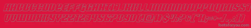 Nightwraithoutital Font – Gray Fonts on Red Background