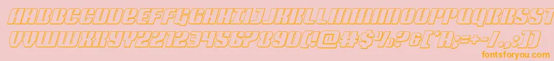 Nightwraithoutital Font – Orange Fonts on Pink Background