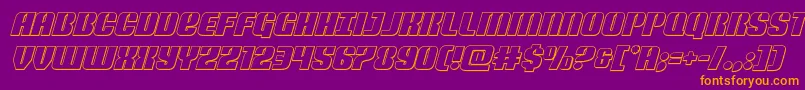 Nightwraithoutital Font – Orange Fonts on Purple Background