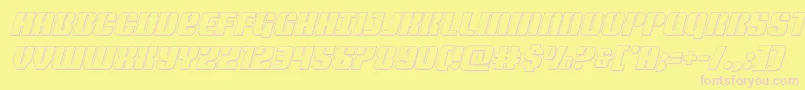 Nightwraithoutital Font – Pink Fonts on Yellow Background