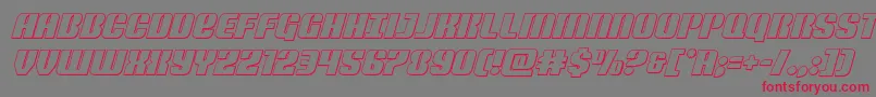 Nightwraithoutital Font – Red Fonts on Gray Background