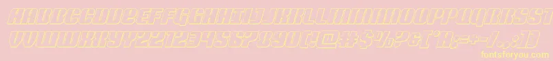 Nightwraithoutital Font – Yellow Fonts on Pink Background