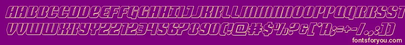 Шрифт Nightwraithoutital – жёлтые шрифты на фиолетовом фоне
