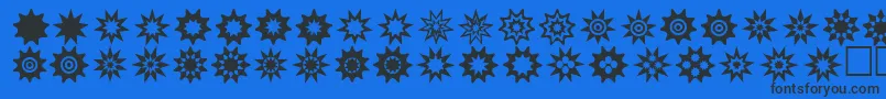 Starthings3 Font – Black Fonts on Blue Background