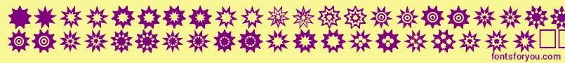 Starthings3 Font – Purple Fonts on Yellow Background