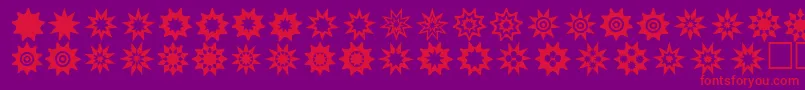 Starthings3 Font – Red Fonts on Purple Background