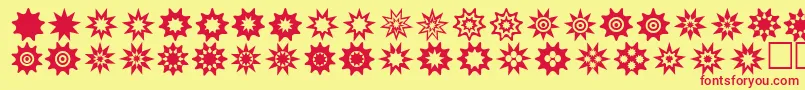 Starthings3 Font – Red Fonts on Yellow Background