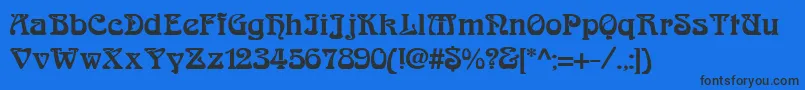 Arabiar Font – Black Fonts on Blue Background