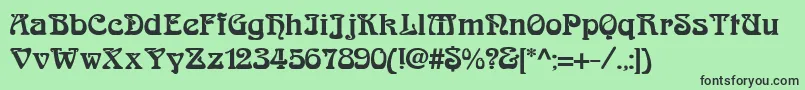 Arabiar Font – Black Fonts on Green Background