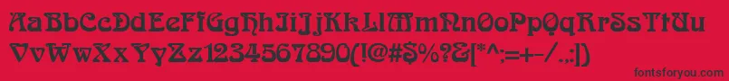Arabiar Font – Black Fonts on Red Background