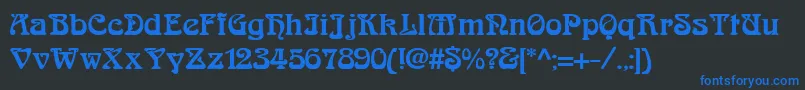 Arabiar Font – Blue Fonts on Black Background