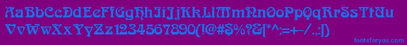 Arabiar Font – Blue Fonts on Purple Background