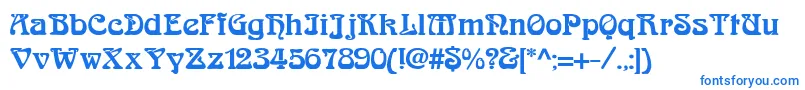 Arabiar Font – Blue Fonts on White Background