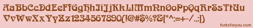 Arabiar Font – Brown Fonts on Pink Background