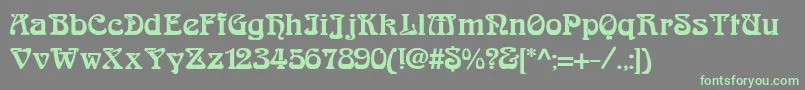 Arabiar Font – Green Fonts on Gray Background