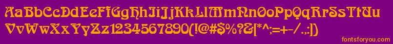 Arabiar Font – Orange Fonts on Purple Background