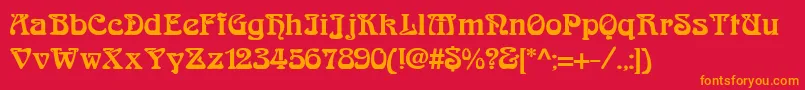 Arabiar Font – Orange Fonts on Red Background