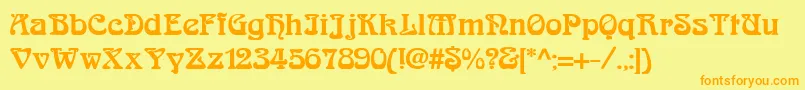 Arabiar Font – Orange Fonts on Yellow Background