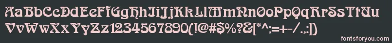 Arabiar Font – Pink Fonts on Black Background