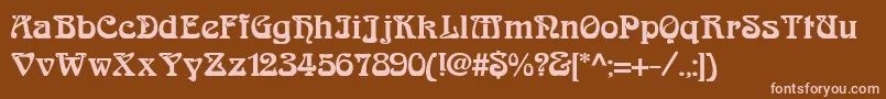Arabiar Font – Pink Fonts on Brown Background