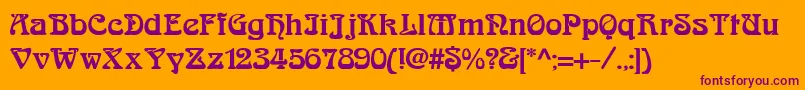 Arabiar Font – Purple Fonts on Orange Background