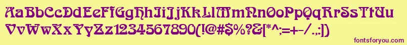 Arabiar Font – Purple Fonts on Yellow Background