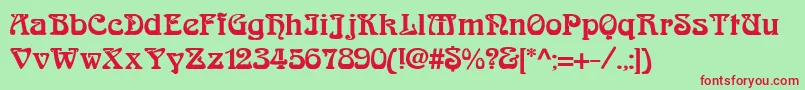 Arabiar Font – Red Fonts on Green Background