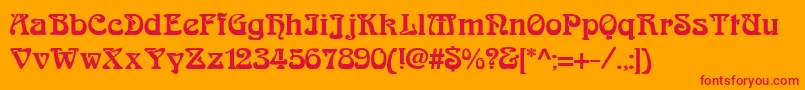 Arabiar Font – Red Fonts on Orange Background