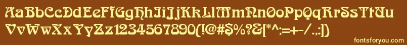 Arabiar Font – Yellow Fonts on Brown Background