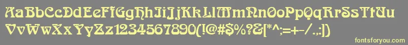 Arabiar Font – Yellow Fonts on Gray Background