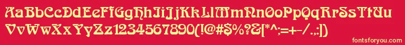 Arabiar Font – Yellow Fonts on Red Background