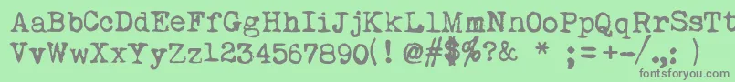 Myunderwood Font – Gray Fonts on Green Background