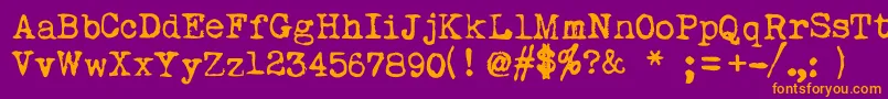 Myunderwood Font – Orange Fonts on Purple Background