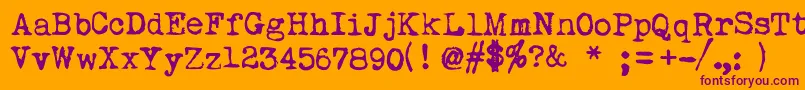 Myunderwood Font – Purple Fonts on Orange Background